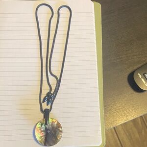 Iridescent Round Pendant Necklace